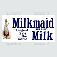 Dolls House Miniature Milkmaid Milk Shop Sign Circa 1910