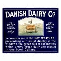 Dolls House Miniature Danish Dairy Shop Sign Circa 1890