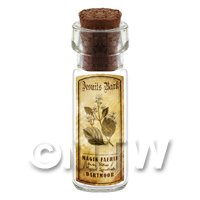 Dolls House Apothecary Jesuits Bark Herb Short Sepia Label And Bottle