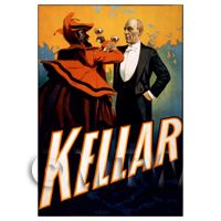 Dolls House Miniature Kellar Magic Poster - Short Toasting Devil