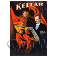 Dolls House Miniature Kellar Magic Poster - Devils Book