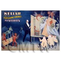 Dolls House Miniature Kellar Magic Poster - Perplexing Cabinet
