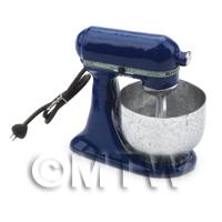 Navy Blue Dolls House Miniature Old Style Batter / Dough Mixer