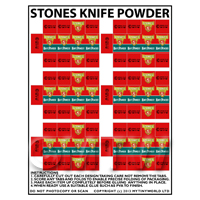 Dolls House Miniature sheet of 6 Stones Knife Powder Boxes