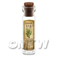 Dolls House Apothecary Lavender Herb Long Colour Label And Bottle