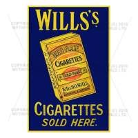 Dolls House Miniature Wills Cigarette Shop Sign Circa 1910