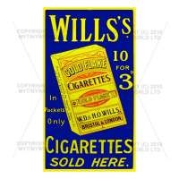 Dolls House Miniature Wills Cigarette Shop Sign Circa 1910