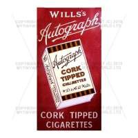 Dolls House Miniature Wills Autograph Cigarette Shop Sign Circa 1915