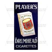 Dolls House Miniature Players Drumhead Cigarette Shop Sign Circa 1910
