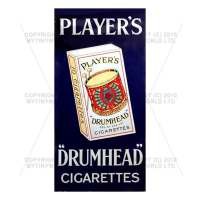 Dolls House Miniature Players Drumhead Cigarette Shop Sign Circa 1910