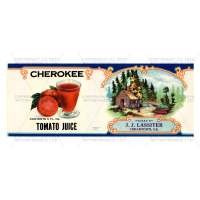 Dolls House Miniature J. J. Lassiter Tomato Juice Label (1920s)