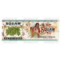 Dolls House Miniature Squaw Brand Petit Pois Label (1920s)