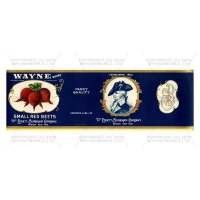 Dolls House Miniature Wayne Small Red Beets Label (1930s)