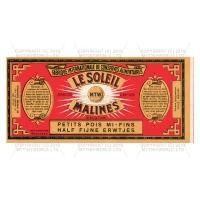 Dolls House Miniature Le Soleil Semi Fine Garden Peas Label (1890s)