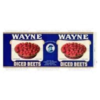 Dolls House Miniature Wayne Diced Beets Label (1930s)