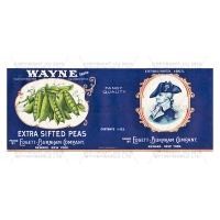 Dolls House Miniature Wayne Extra Sifted Beans Label (1930s)