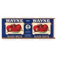 Dolls House Miniature Wayne Sliced Beets Label (1930s)