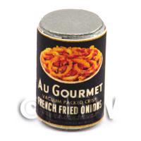 Dolls House Miniature Au Gourmet Brand Fried Onions Can (1930s)