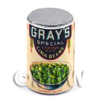 Dolls House Miniature Grays Brand Lima Beans Can (1930s)