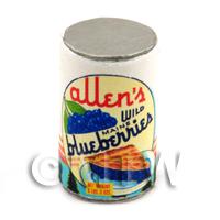 Dolls House Miniature Allens Brand Blueberries Can (1940s)