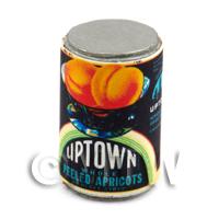 Dolls House Miniature Uptown Brand Peeled Apricots Can (1940s)