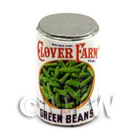 Dolls House Miniature Clover Farm Green Beans Can (1920s)