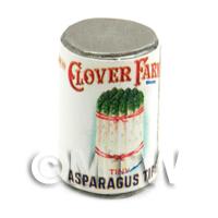 Dolls House Miniature Clover Farm Asparagus Tips Can (1920s)