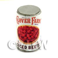 Dolls House Miniature Clover Farm Diced Beets Can (1920s)