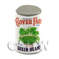 Dolls House Miniature Clover Farm Green Beans Can (1920s)