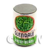 Dolls House Miniature Glendale Green Beans Can (1920s)