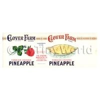 Dolls House Miniature Clover Farm Crushed Pineapple Label (1920s)