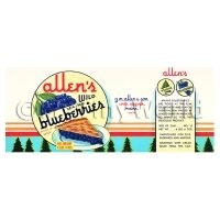 Dolls House Miniature Allens Blueberries Label (1940s)