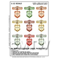 Set of 18 Miniature Benoit Dolls House Liqueur Labels (LS8)