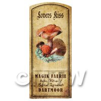 Dolls House Miniature Apothecary Lovers Kiss Fungi Colour Label