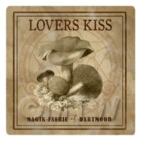 Dolls House Miniature Apothecary Lovers Kiss Fungi Sepia Box Label