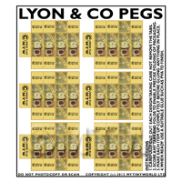 Dolls House Miniature sheet of 6 Lyon & Co Peg Boxes