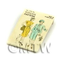 Dolls House Miniature Vogue Dress Pattern Packet (DPP067)