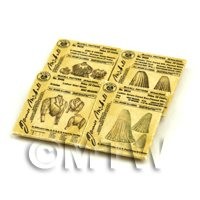 4 Dolls House Miniature Victorian Dress Pattern Packets (VDPS02)