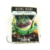 Dolls House Miniature Garden Kohl Rabi Seed Packet