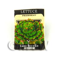 Dolls House Miniature Garden Prizehead Lettuce Seed Packet