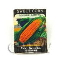 Dolls House Miniature Garden Golden Sweet Corn Seed Packet