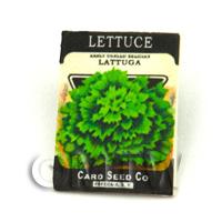 Dolls House Miniature Garden Lattuga Lettuce Seed Packet