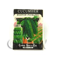 1/12th scale - Dolls House Miniature Garden Boston Cucumber Seed Packet