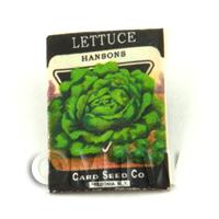 Dolls House Miniature Garden Hansons Lettuce Seed Packet