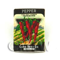 Dolls House Miniature Garden Red Pepper Seed Packet