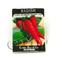 Dolls House Miniature Garden Scarlet Radish Seed Packet