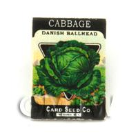 Dolls House Miniature Garden Danish Cabbage Seed Packet