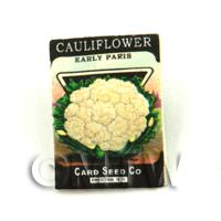 Dolls House Miniature Garden Paris Cauliflower Seed Packet