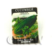 Dolls House Miniature Garden Cucumber Seed Packet