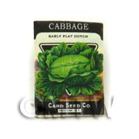 Dolls House Miniature Garden Flat Cabbage Seed Packet